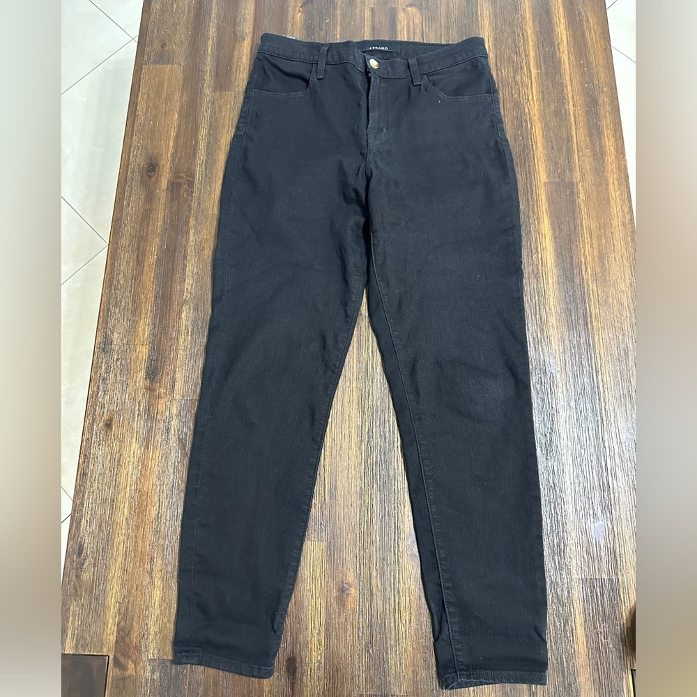 J Brand Womens Black High Rise Cropped Skinny Leg Alana Jeans Size 29 Artemis